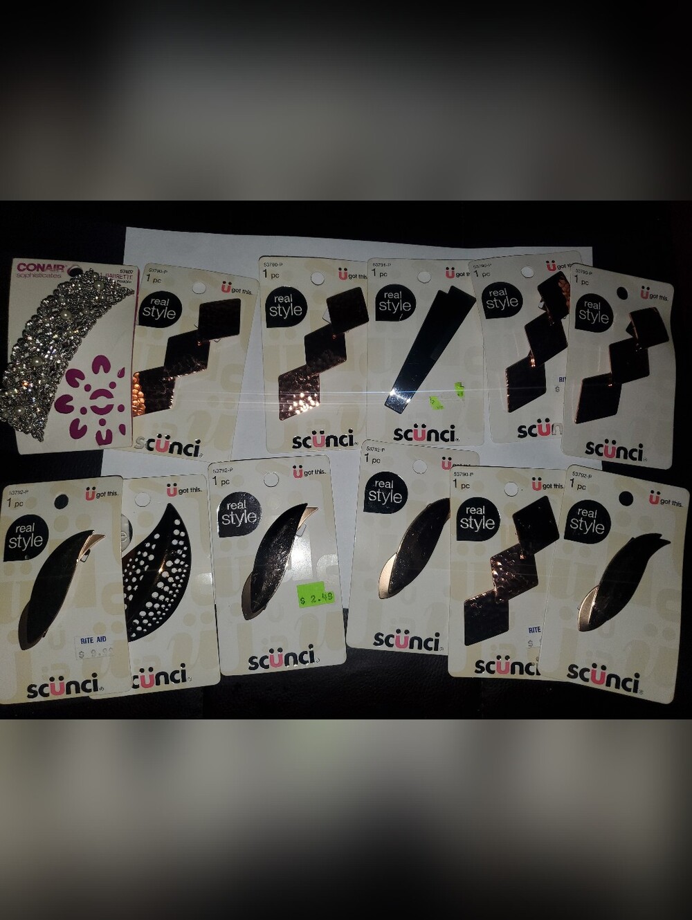 Scunci Hair Clips Assorted Lot